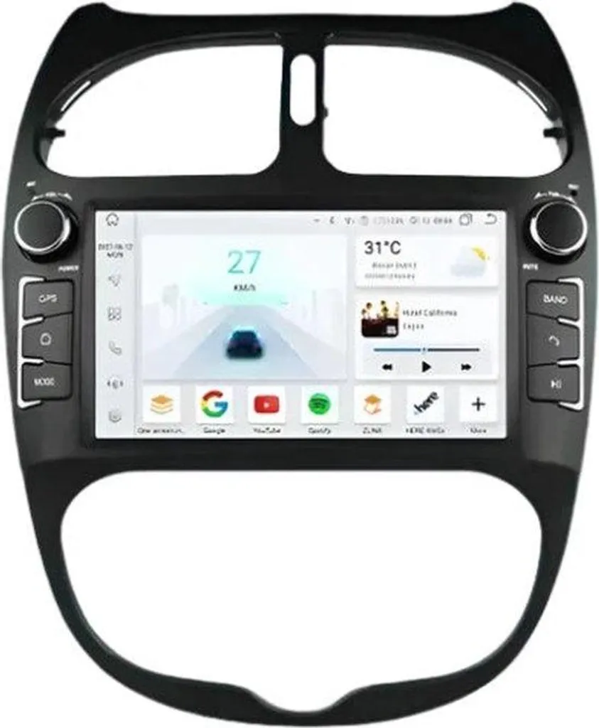 Autoradio CarPlay 8 Cœurs avec GPS Navigation et Bluetooth Noir - V80