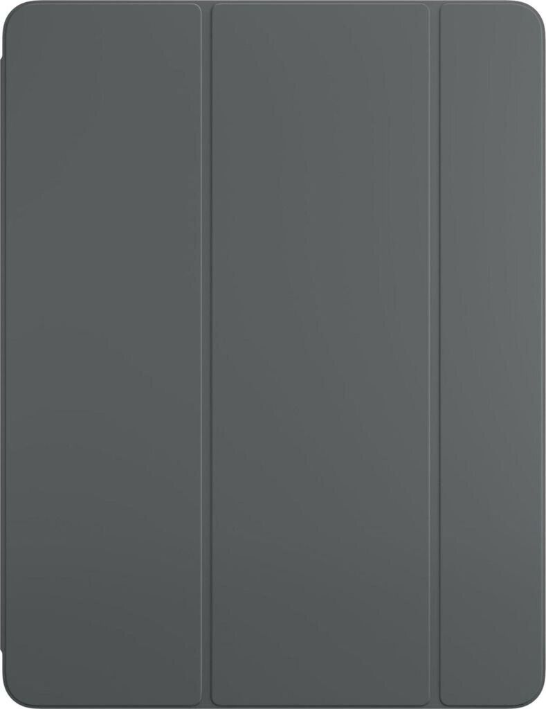 A closed folio case for an iPad.