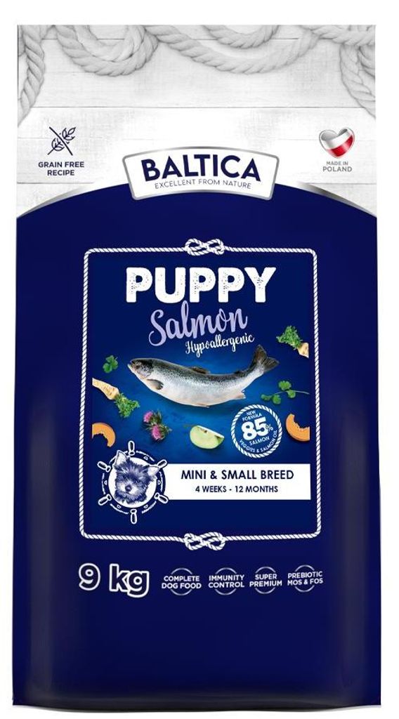 Baltica Puppy XS/S 9kg Hypoallergenes Trockenfutter mit Produktbild 