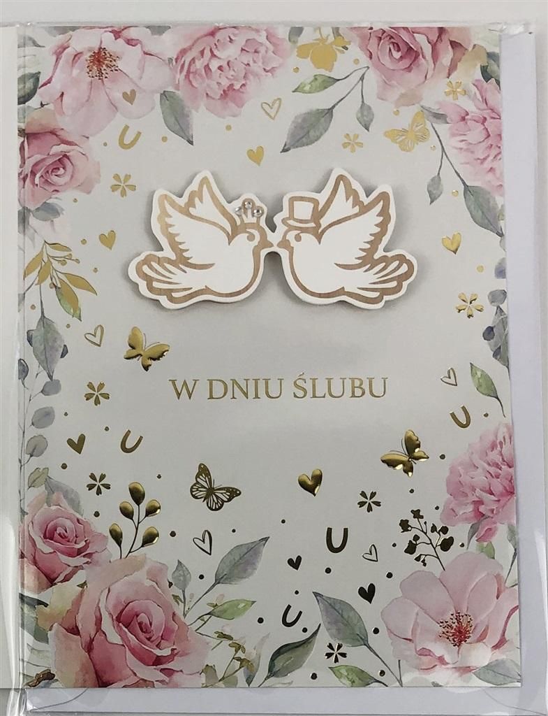 Luxus Hochzeitskarte mit Veredelungselementen