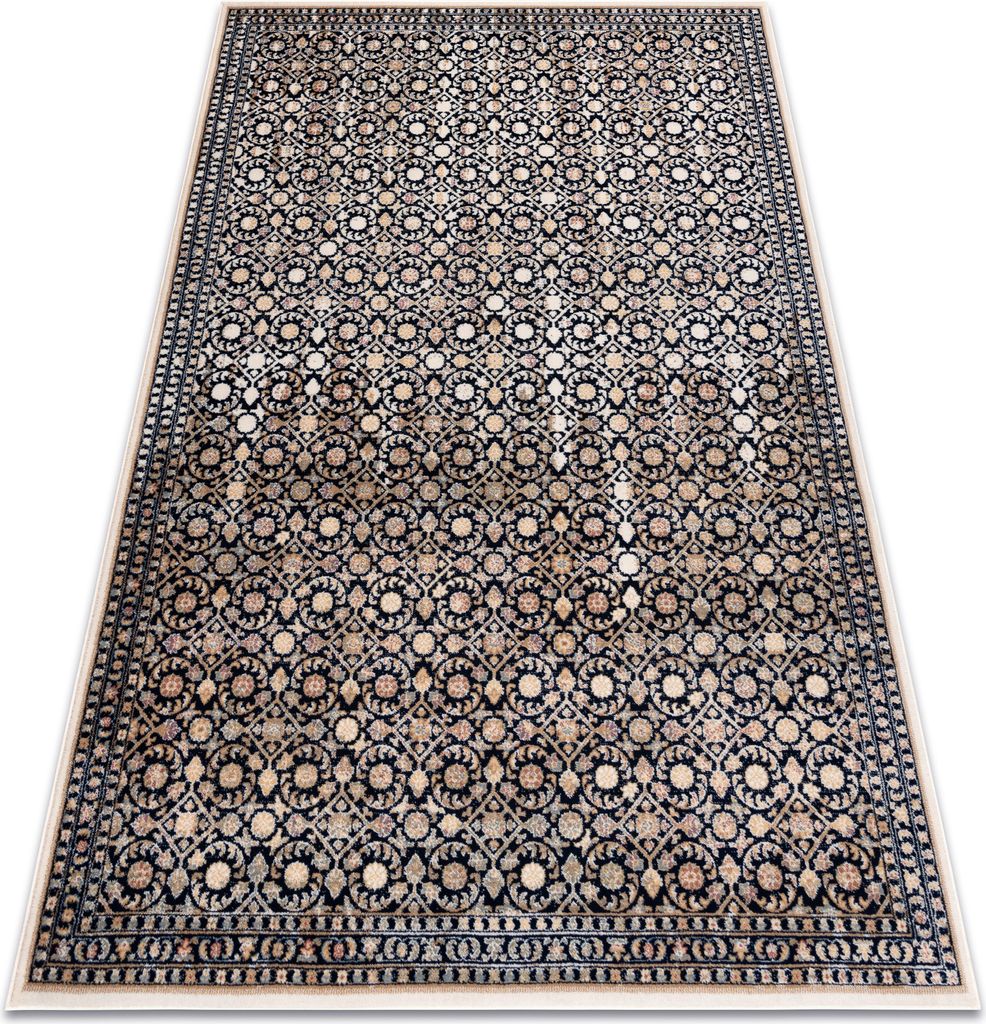 Teppich Wolle NAIN Ornament 1183/51033 dunkelblau / beige Blau 200x300 cm