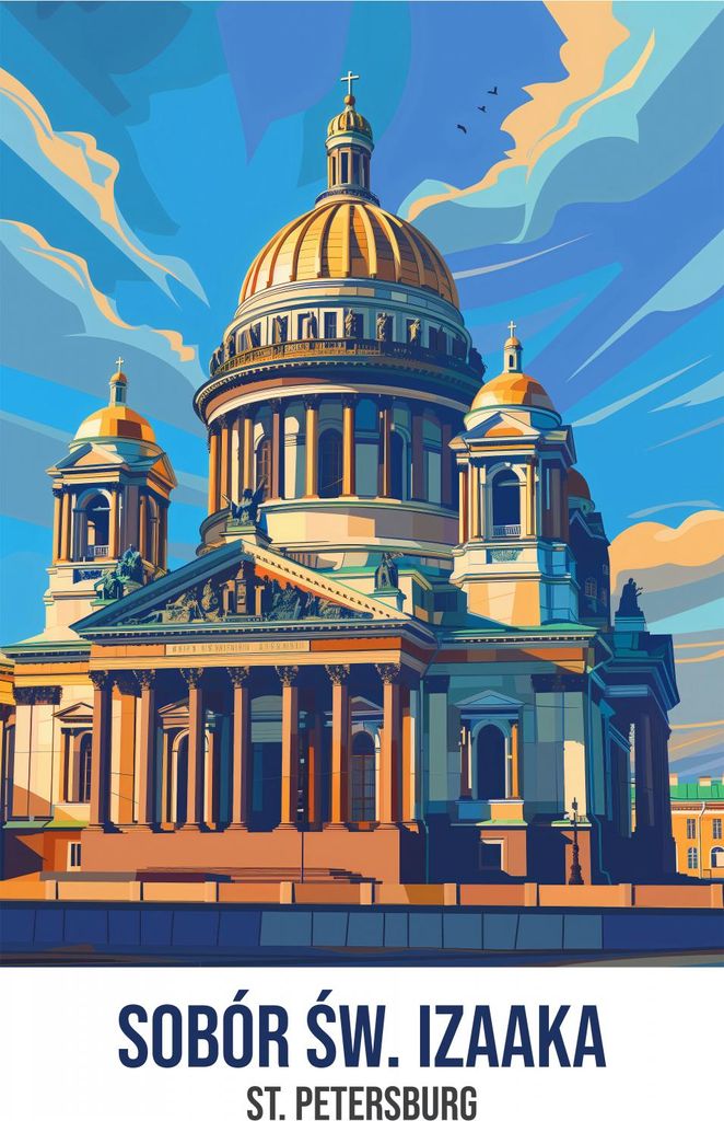 Plakat 70x100cm Isaakskathedrale