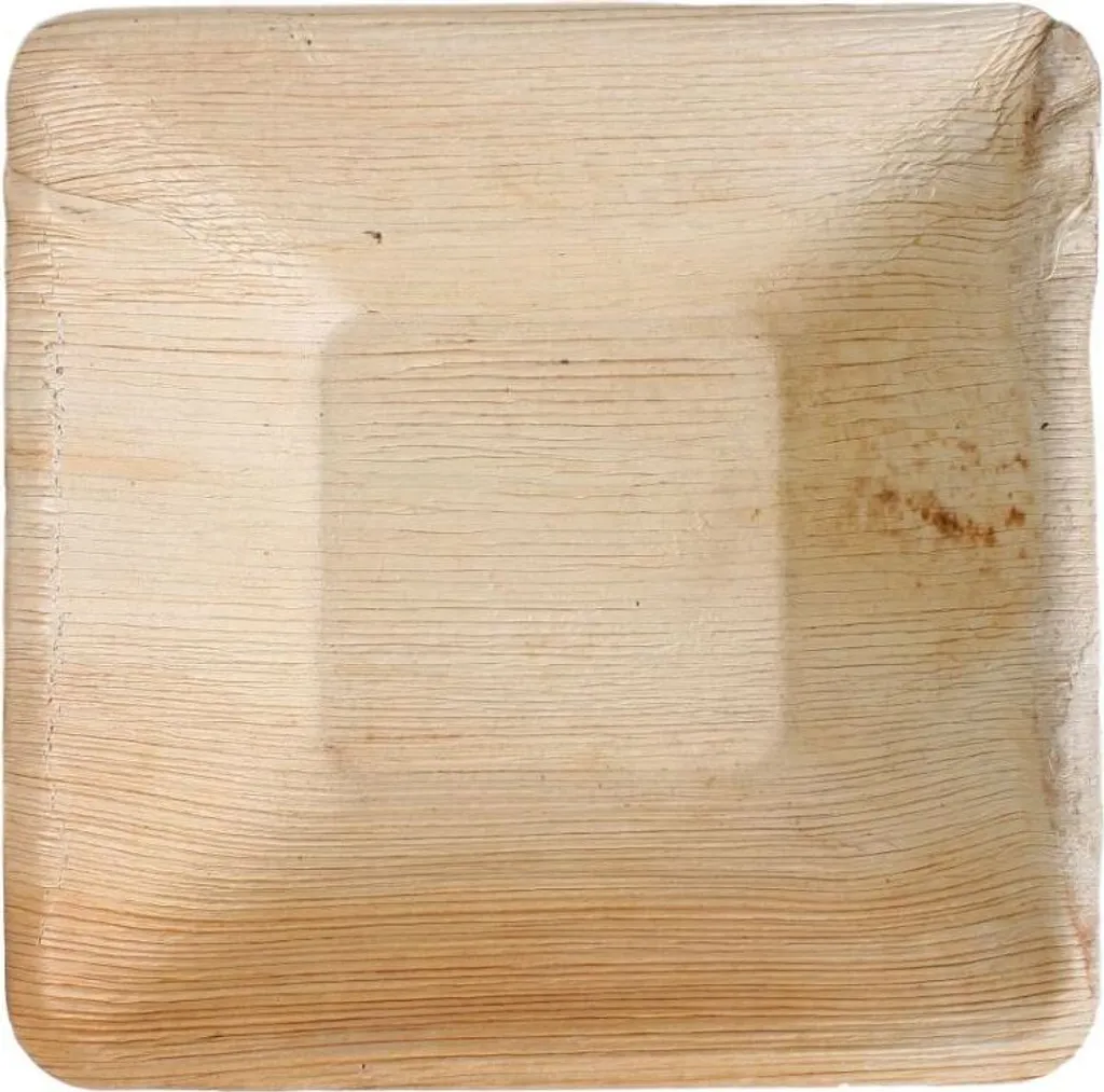Bol Carré Biodégradable 18 cm en Feuille de Palme - Eco-responsable
