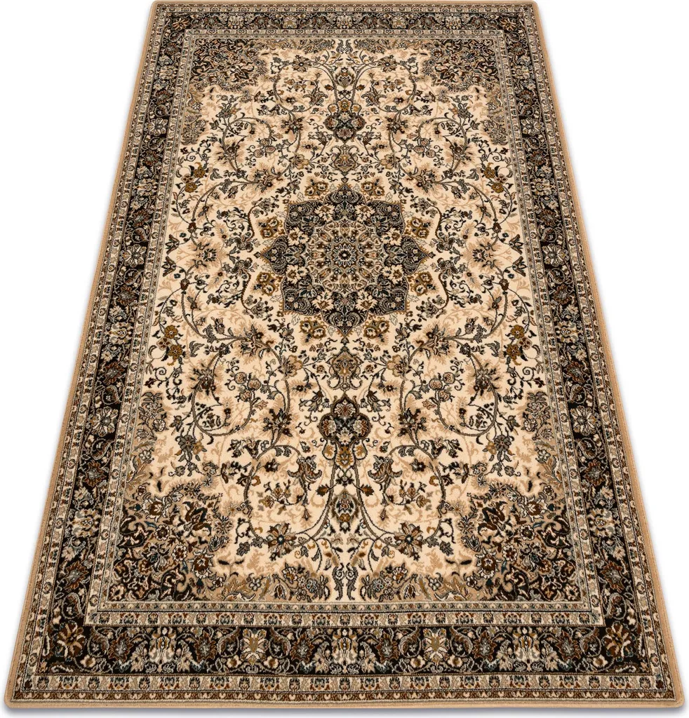 Petit tapis de couloir en laine marron KORDOBA sépia 66x100 cm
