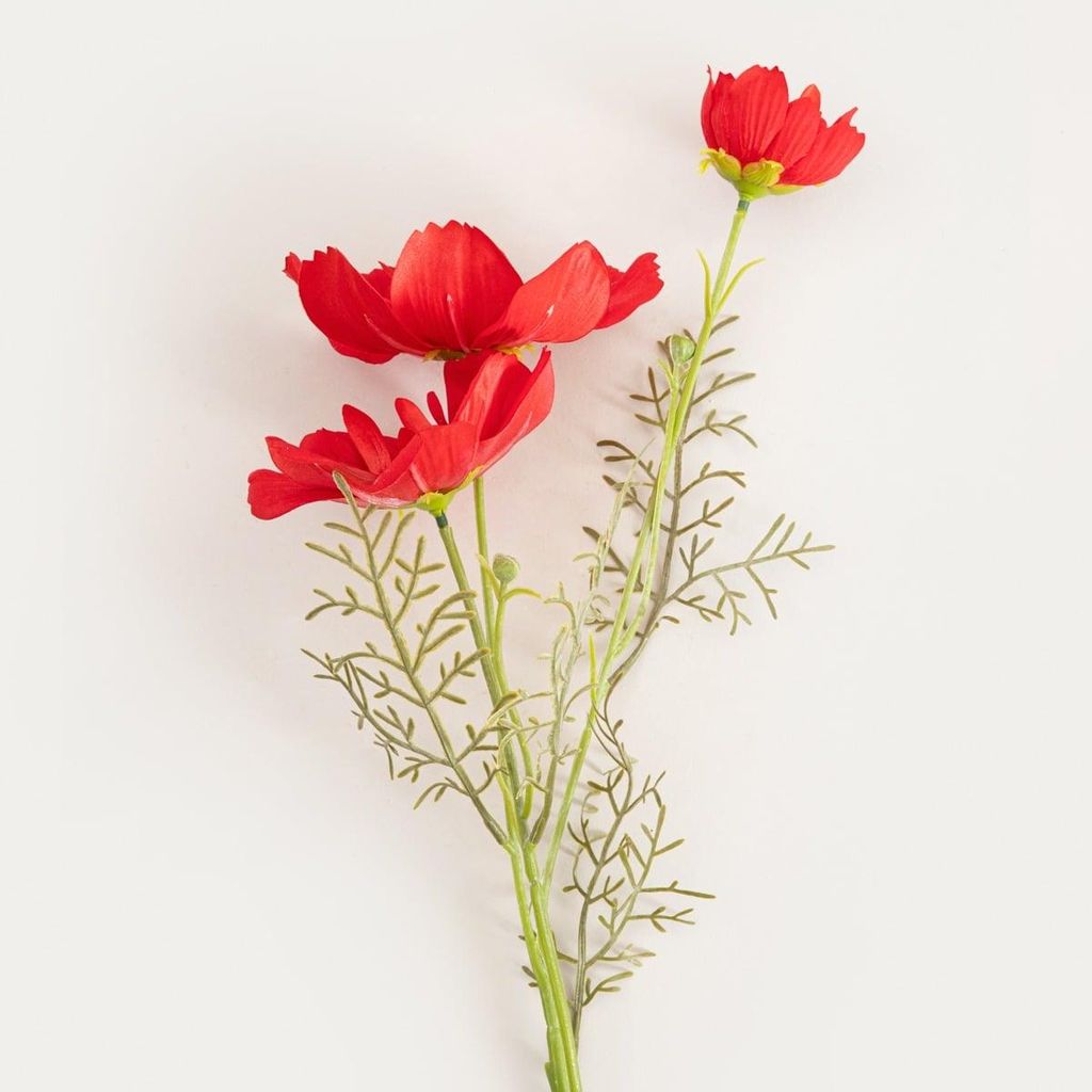 HOMLA Knstlicher Zweig EMRA rote Mohnblumen 76 cm