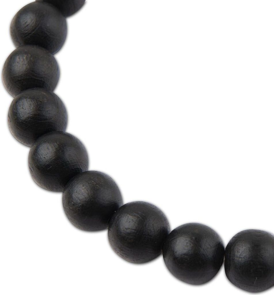 Holzperlen Kugel 12mm schwarz - 15 Stück