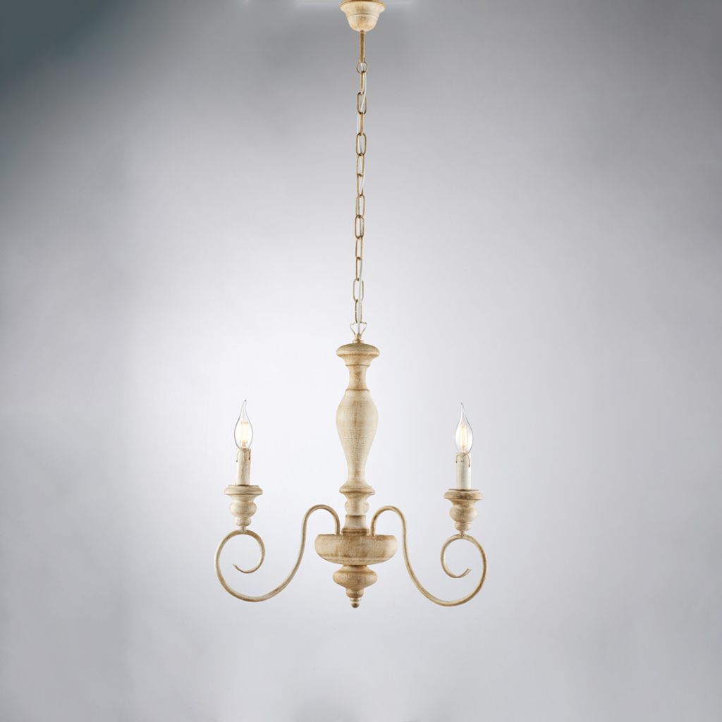 Żyrandol Shabby Chic Cascina White Dove Grey Vintage 3 Zdjęcie produktu 