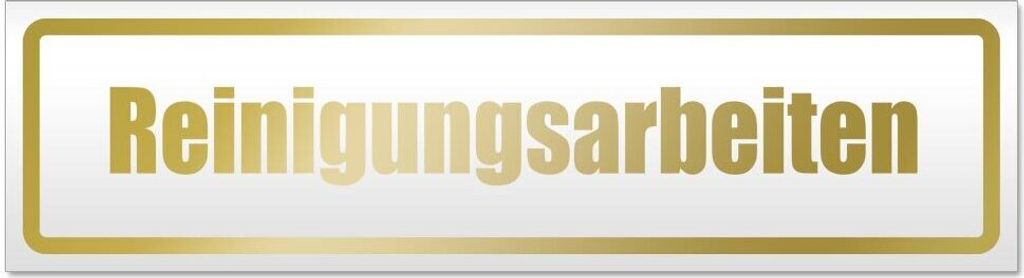 Kiwistar Reinigungsarbeiten Magnetschild Schild magnetisch - 30cm Gold - Magnetfolie für Auto PKW Kfz