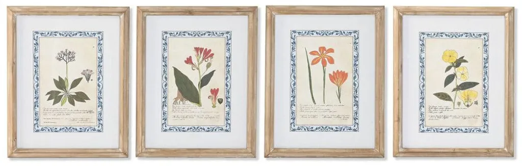 Tableau Home ESPRIT en Cristal et Bois MDF - Décoration Murale 40x50 cm