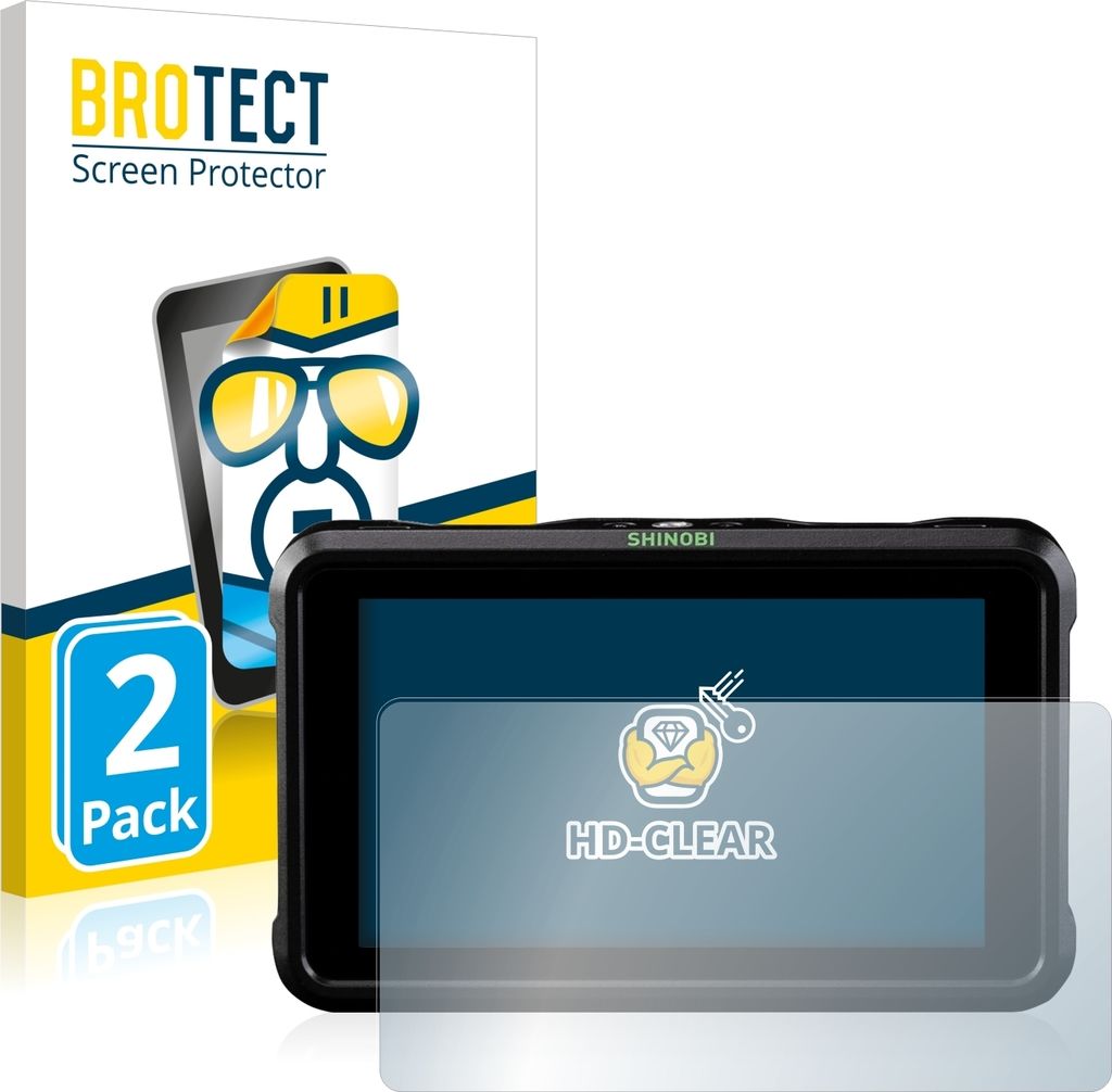 2x Für Atomos Shinobi Schutzfolie BROTECT Displayschutz Display Schutz Folie Klar Transparent