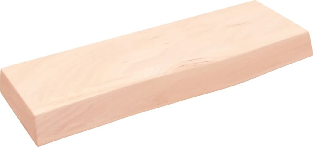 Ankonbej Wandregal 60x20x6 cm Massivholz Eiche Unbehandelt