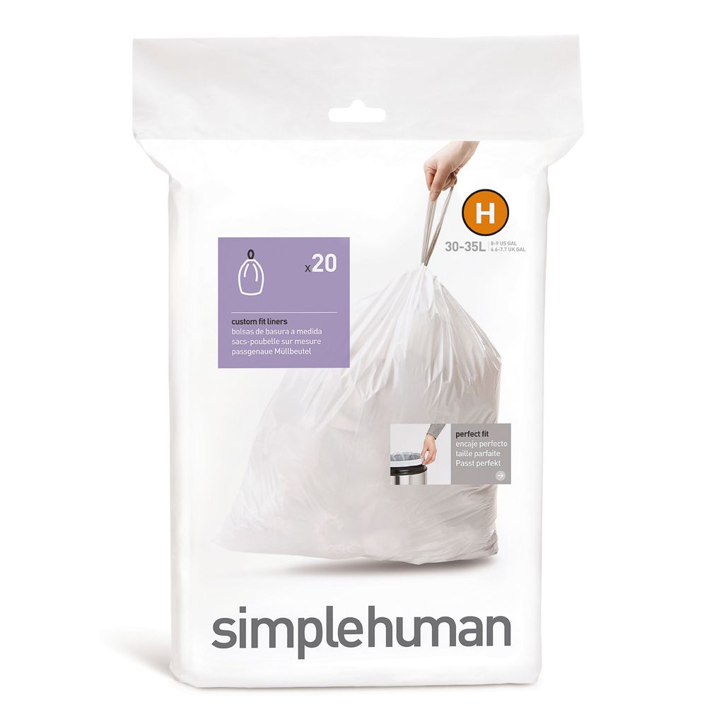 simplehuman CW0168, 30 l, Biały, 20 szt. Zdjęcie produktu 