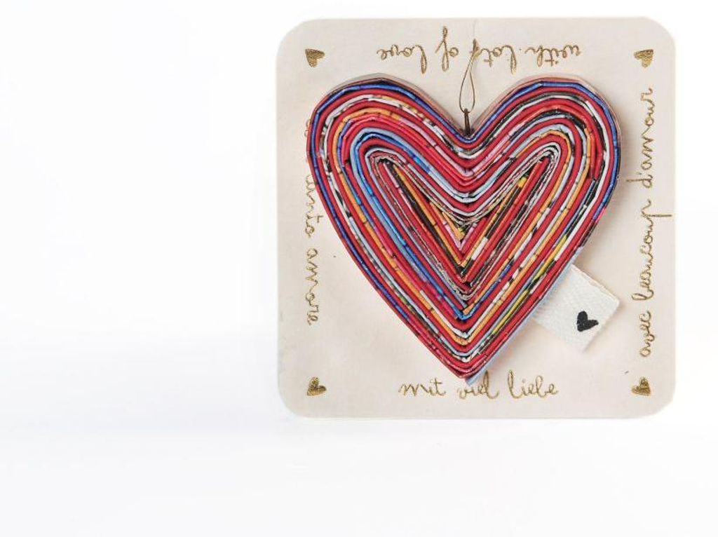 Mini Magazinherz "Mit viel Liebe"