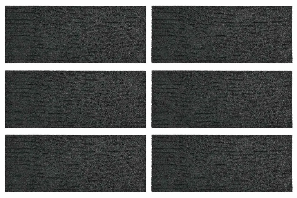 Dalles Amortissantes Noires 60,5x25cm en Caoutchouc Antidérapant