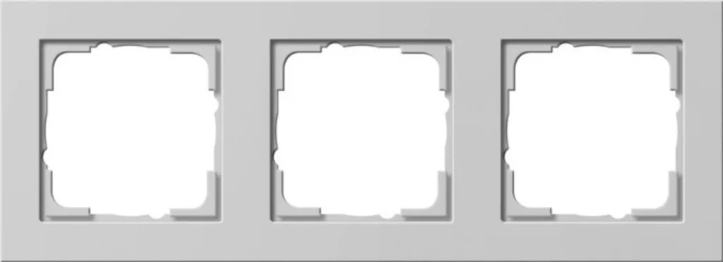 Cadre Gira E2 3 postes Gris mat 021337 - Finition Thermoplastique Robuste