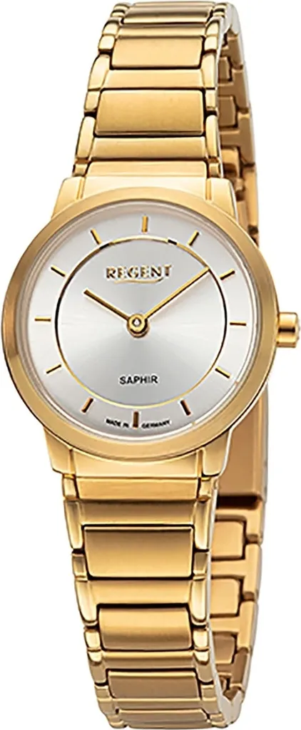 Montre analogique Regent dorée anti-ternissement bracelet métal