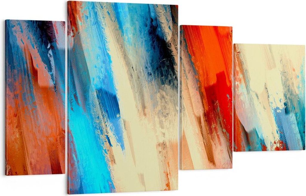 Bild auf Leinwand - Leinwandbild - Abstraktion modern - 120x70cm - Wand Bild - Wanddeko - Leinwanddruck - Bilder - Kunstdruck - Wanddekoration - Le...