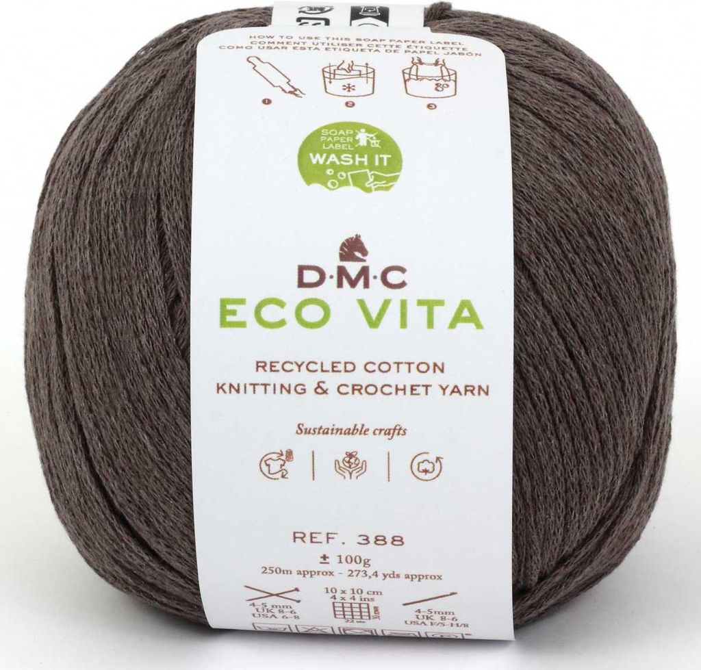 DMC Eco Vita – nachhaltiges Garn aus 80 % recycelter Baumwolle und 20 % Fasern, 388 (Farbe 11)