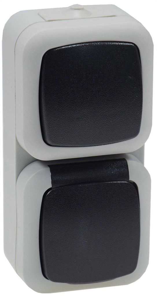 Feuchtraum Kombi-Schalter/Steckdose,IP44 Produktbild 