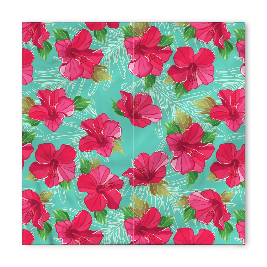 ABAKUHAUS Bandana Cani Lavabile 40x40 cm Ibisco Magenta Seafoam