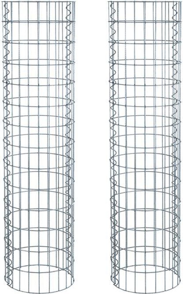 Gabione Gabionensäule rund Ø 35 cm 140 cm 2er Steingabionen Produktbild 