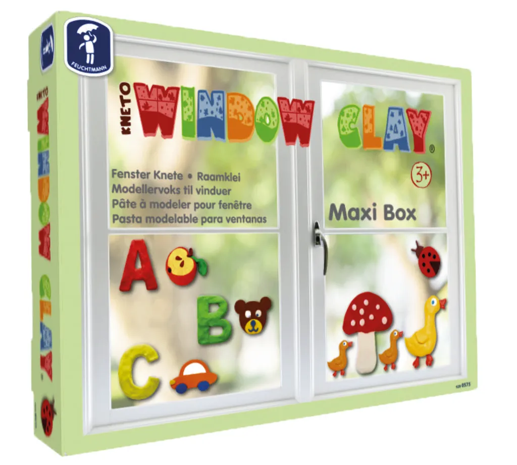Kneto Maxi Box Feuchtmann : Pâte à Modeler Vitre Lavable et Souple