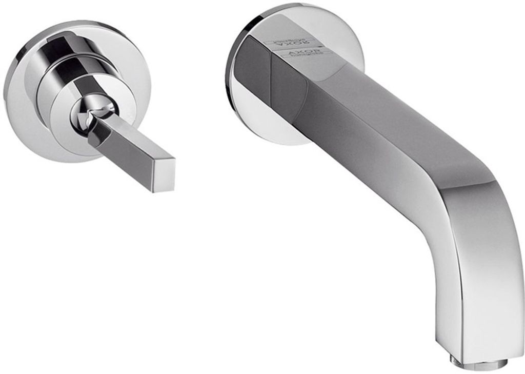 hansgrohe Einhebel-Waschtischmischer AXOR CITTERIO DN 15, Unterputz, mit Rosetten mit Auslauf 165 mm chrom