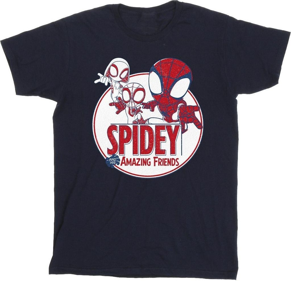 Marvel - "Spidey And His Amazing Friends" T-Shirt für Herren BI45539 (M) (Marineblau)
