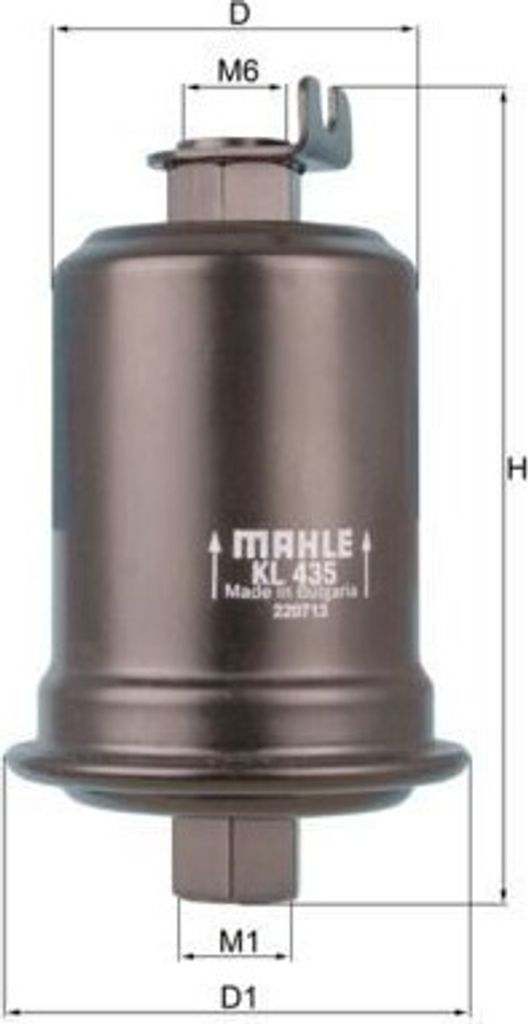Kraftstofffilter MAHLE KL 435 für TOYOTA Avensis Kombi (T22) Leitungsfilter