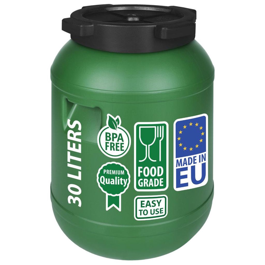 Weithalsfass Futtertonne Fasssilage Regen Fass Gepäcktonne 30 Liter mit Deckel grün