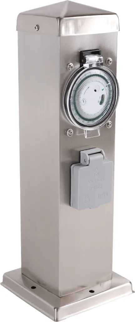 Bloc multiprise extérieur inox avec minuterie : finissez-en avec les fils