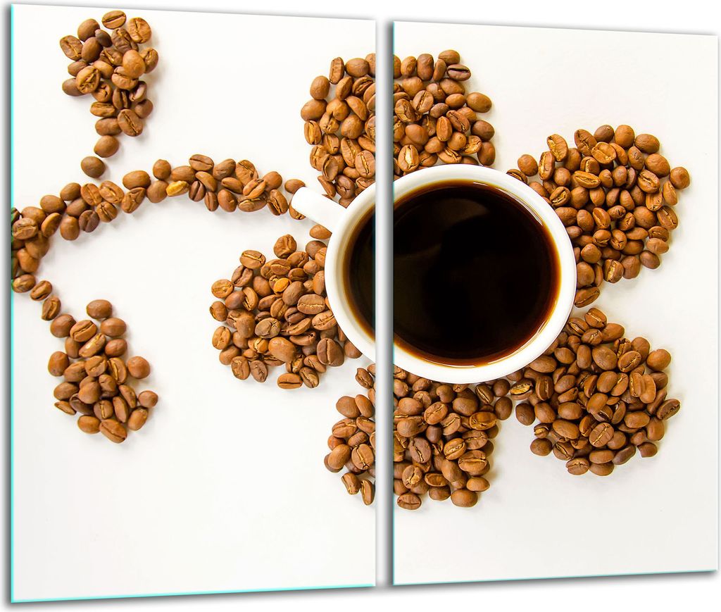 Herdabdeckplatten 2 teilig 30x52 Glaskeramikkochfeld Abdeckung Glas Kaffee