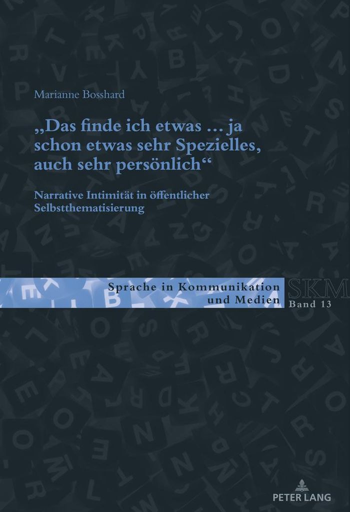 'Das finde ich etwas (.) ja schon etwas sehr Spezielles, auch sehr persönlich.'