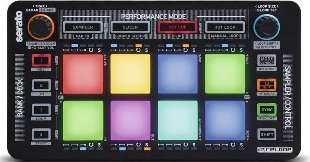 Reloop NEON Contrôleur avec Pads Multicolores et Fonctions Serato Flip