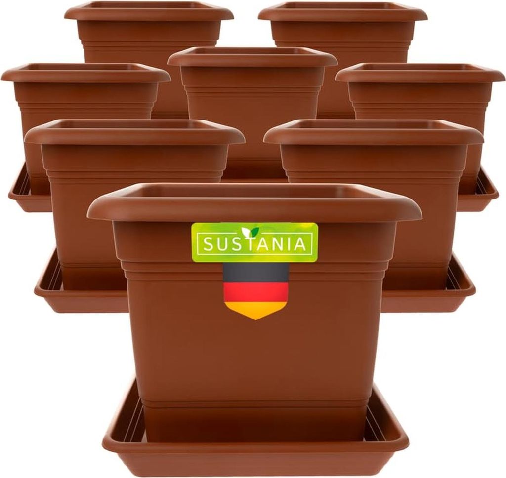 Großer Pflanzkübel 48x48 wetterfest, mit Entwässerung, Produktbild 