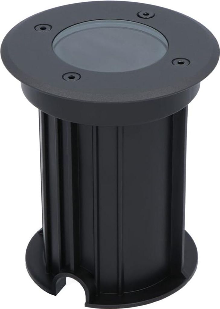 hoftronic LED Bodeneinbaustrahler Maisy Ø12cm GU10 Dimmbar IP67 Schwarz