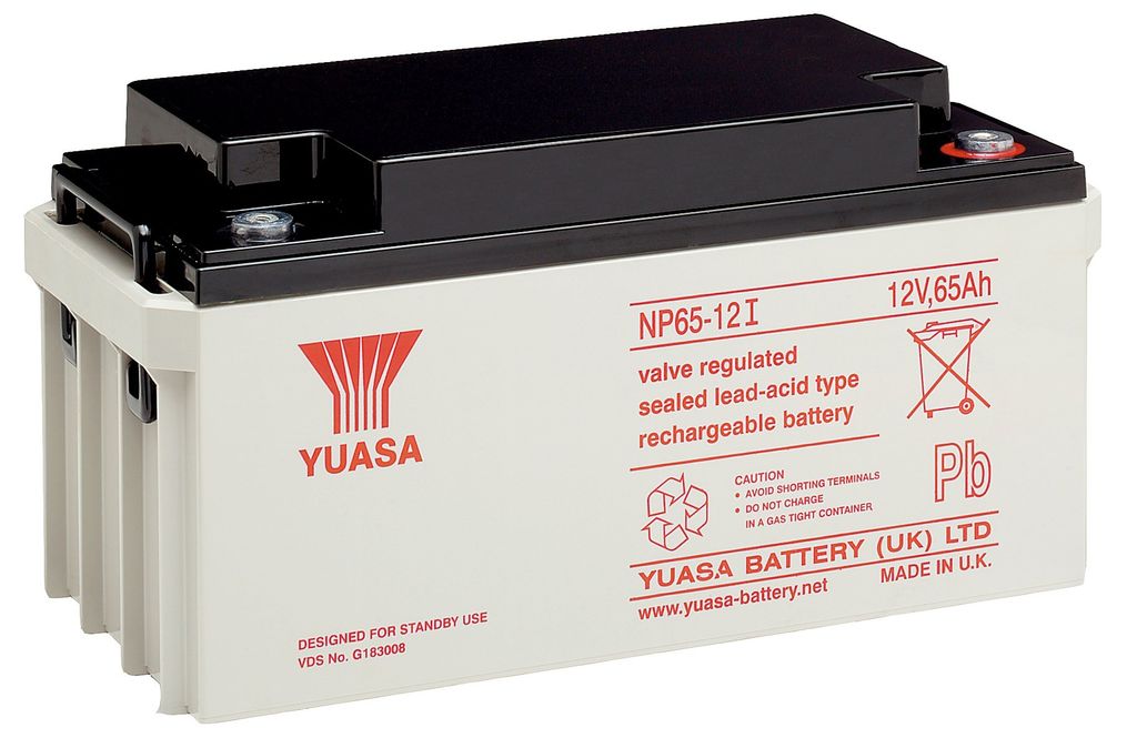 Yuasa Bleiakku 12 V, 65 Ah () Gewinde (M6) Bleiakku AKKU 12-65 Yuasa (NP65-12I) VDS