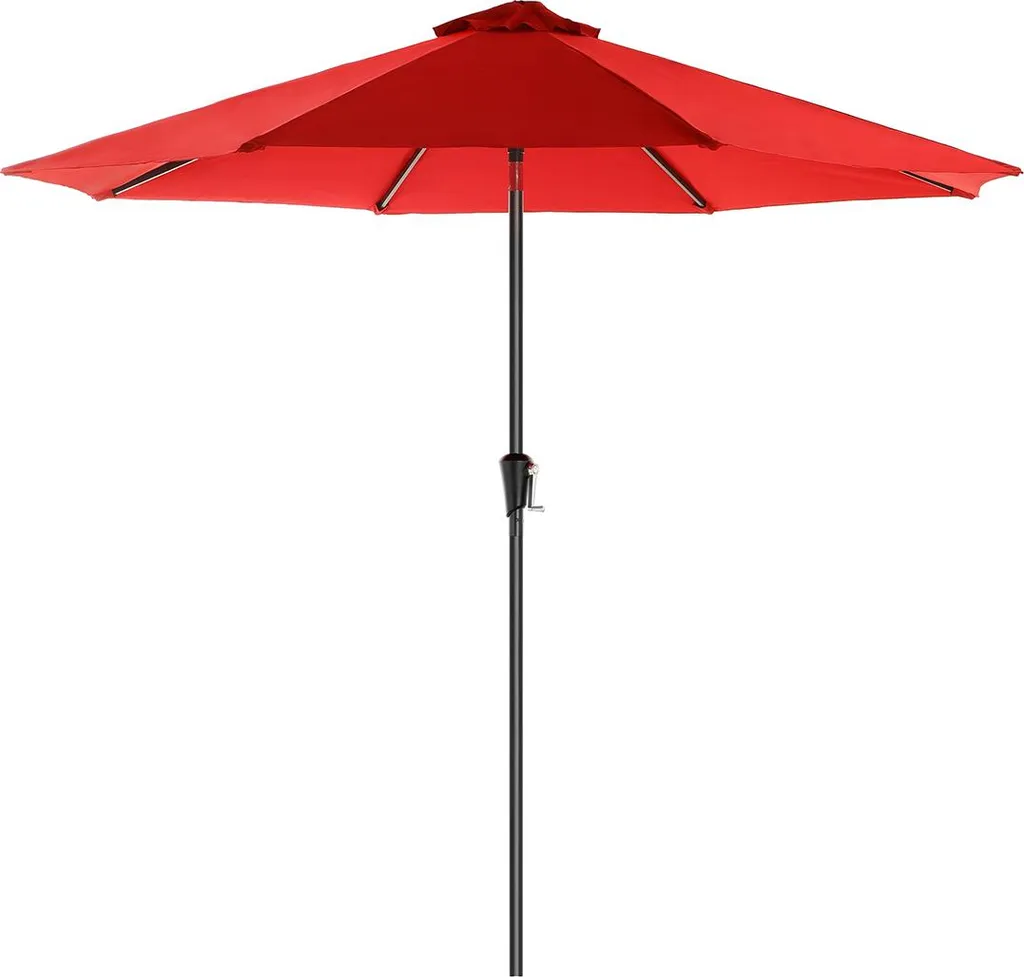 Parasol 300 cm rouge anti-chaleur : finis les coups de soleil en terrasse