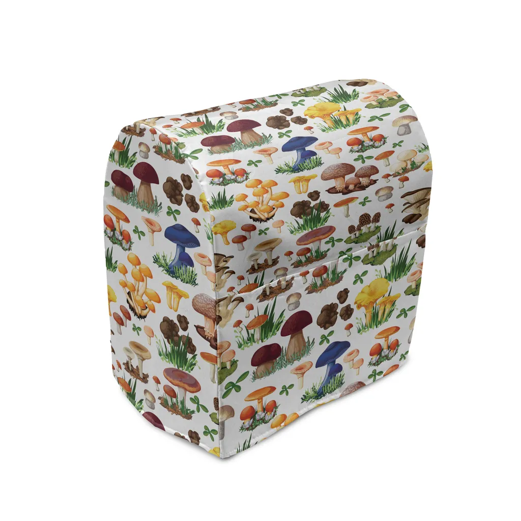 Housse pour mixeur sur socle ABAKUHAUS motifs champignons 36x39x24 cm