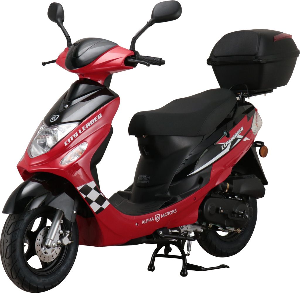 Motorroller CityLeader 50 ccm 45 kmh EURO 5 rot inkl. Produktbild 2