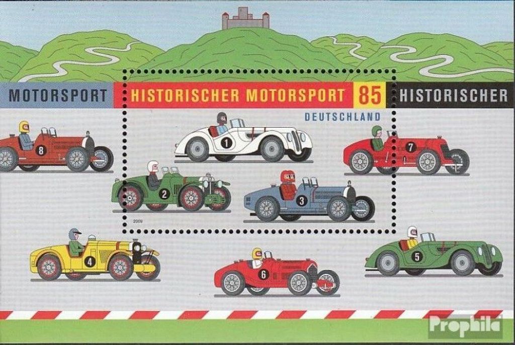 Briefmarken BRD (BR.Deutschland) 2009 Mi Block75 (kompl.Ausg.) postfrisch Historischer Motorsport