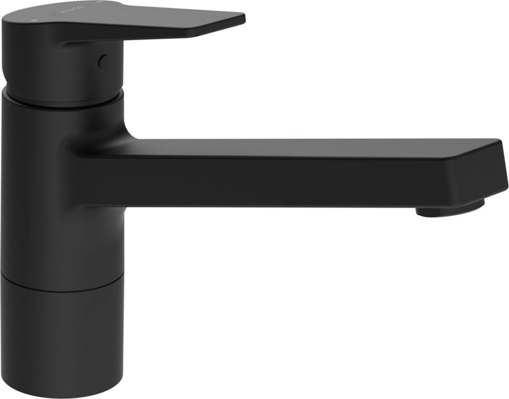 Hansa Einhebelmischer Küchenarmatur HANSATWIST Ausladung 199 mm DN15 Matt-Schwarz, 0914228333
