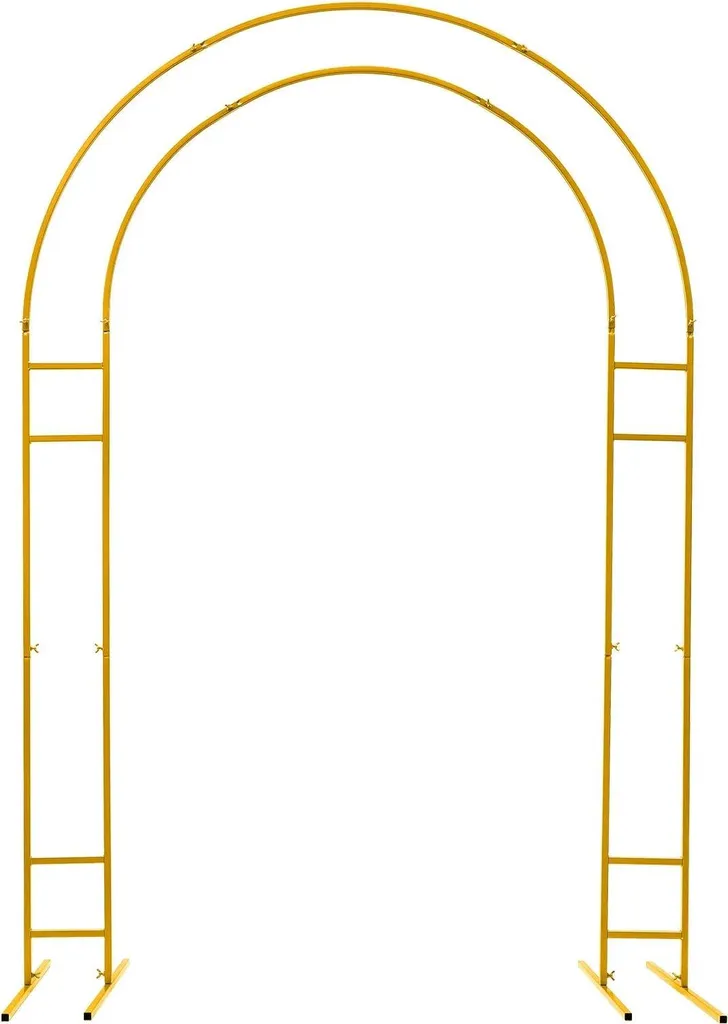 Décoration événementielle support d'affiche arc doré métal stable L - 2