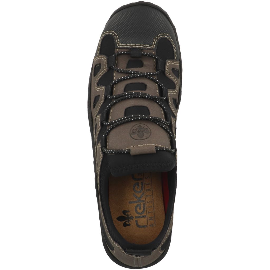 Rieker Damen Ballerinas 40263 – Zartrosa, Aus Rauleder, Mit Lochmuster, Bequeme Decksohle