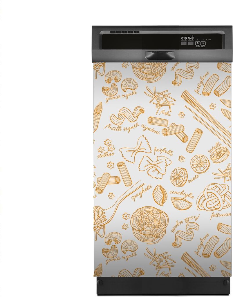 Aufkleber sticker 45x70 cm Dekorative folie Spülmaschine - gezeichnetes Nudelmuster
