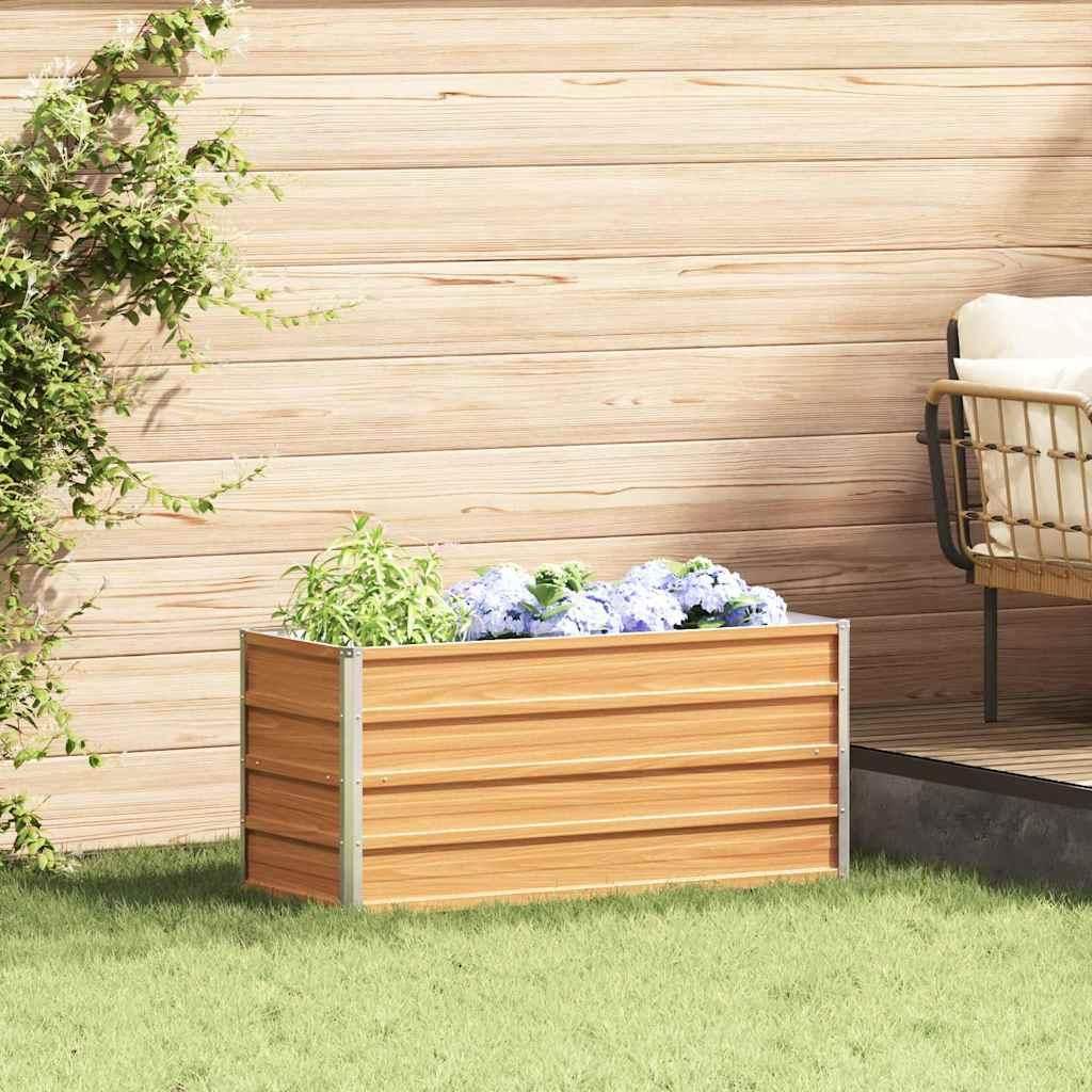 Maison Exclusive - Hochbeet Hellbraun 100 x 40 x 45 cm Verzinkter Stahl