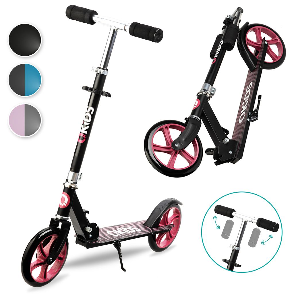 Kinderroller Dreiradscooter Roller Scooter Cityroller mit LED Aluminium 7 Farbe 