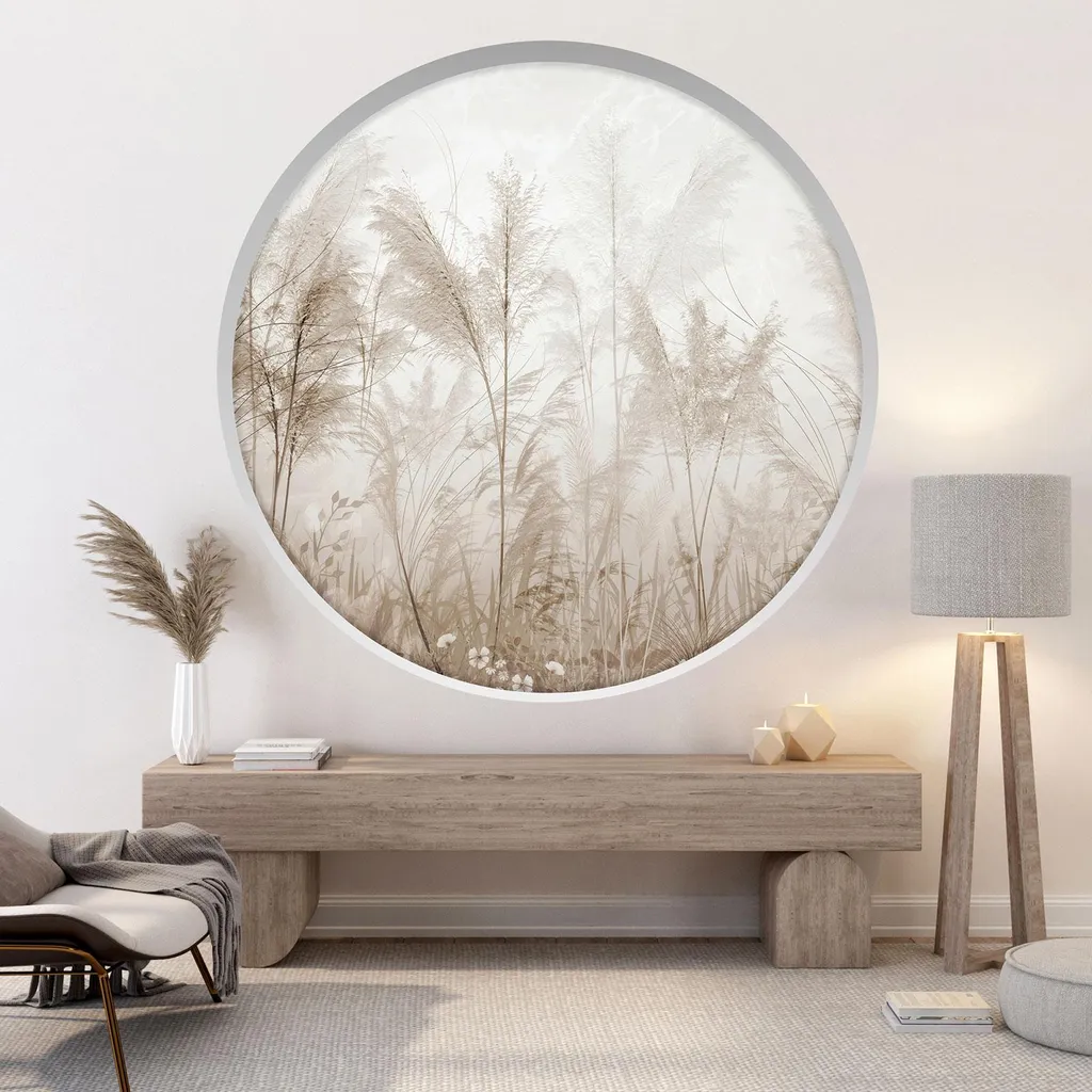 Ambiance Jungle pour Salon - Sticker Arche Trompe l'oeil Lumaléa 130