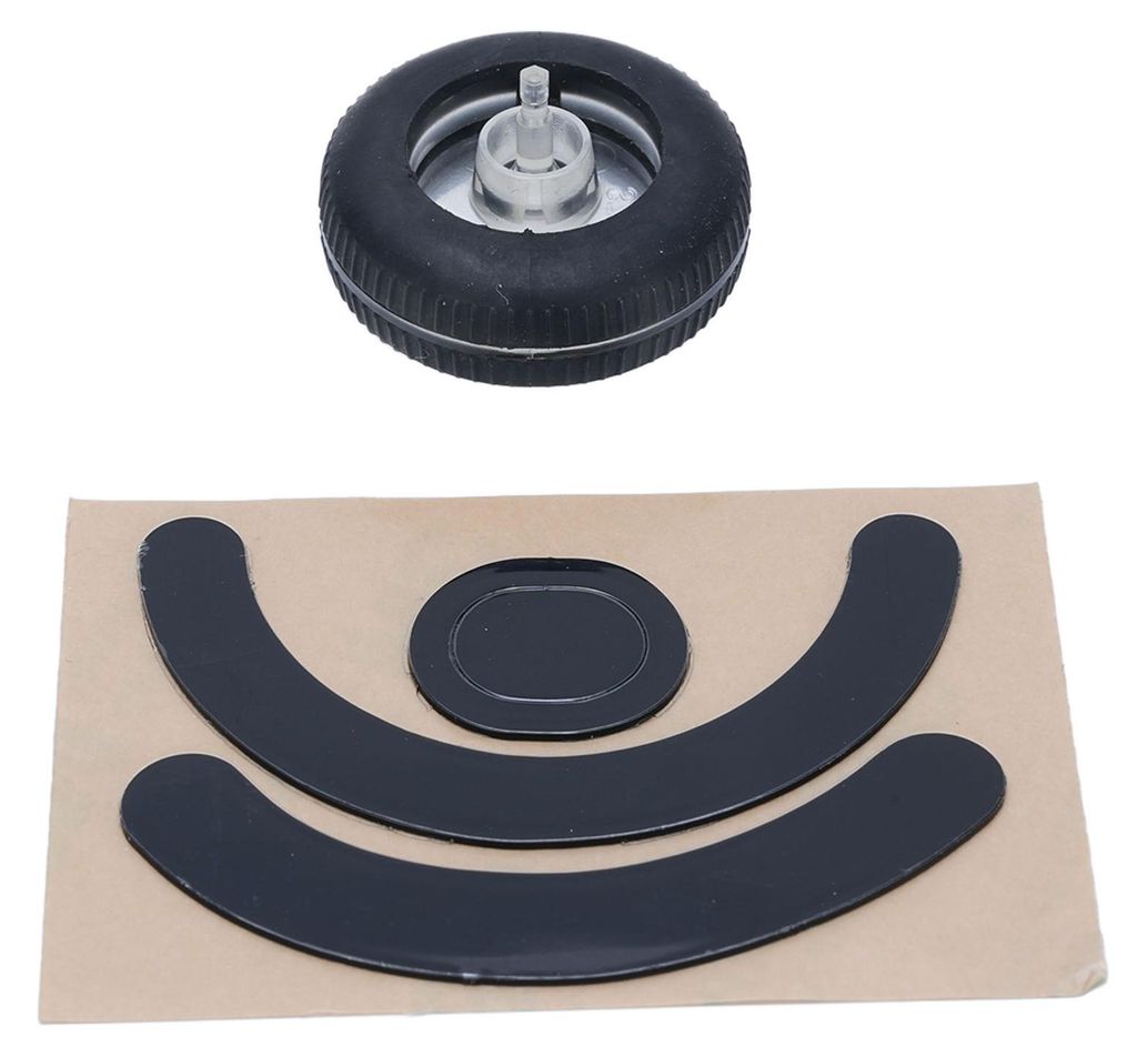 Ersatz-Mausrad, schwarze Rollrolle mit Anti-Rutsch-Fußaufkleber für G403, G603, G703