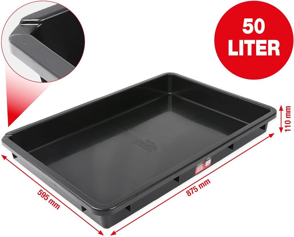 KS-Tools 150.9592 Vasca multiuso, 50 litri, extra piatta Immagine del prodotto 